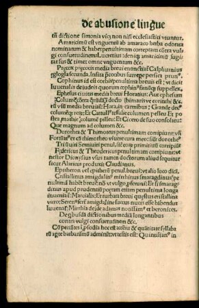 De quibusdam dictionibus mediam longantibus ...