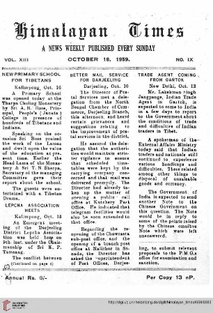 No. IX (18 October 1959)