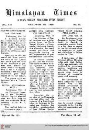No. IX (18 October 1959)