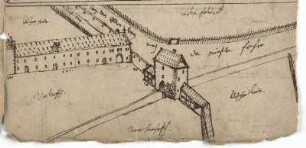 Breitenau, ehem. Kloster, Vorhof am Grifter Tor