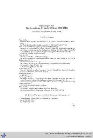 Ergänzungen zum Werkverzeichnis Dr. Martin Wellmer (1902-1972)
