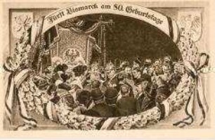 Bismarck im Kreise seiner Gratulanten
