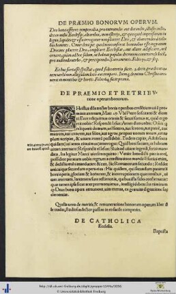 De Praemio Et Retributione operum bonorum