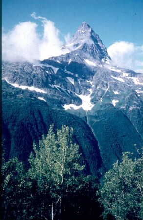 Walliser Alpen. Matterhorn (4478 m). Ost- und Nordwand mit Hörnligrat