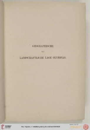 Geographische und landschaftliche Lage Olympias