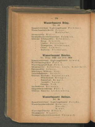 Wasserbauamt Breslau.