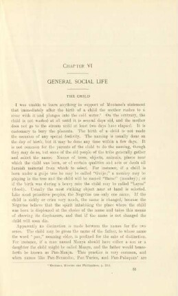 Chapter VI. General social life