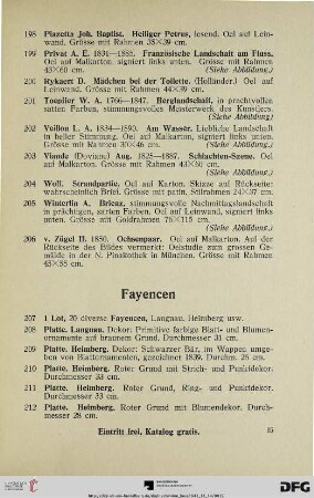 Fayencen (Nr. 207-230)