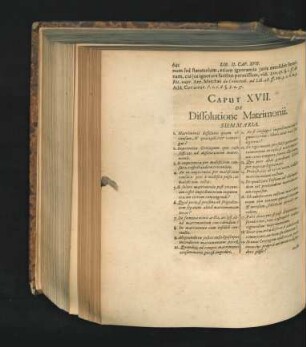Caput XVII. De Dissolutione Matrimonii.