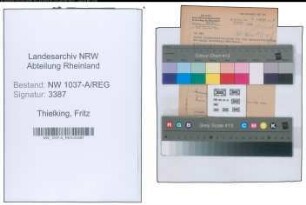 Entnazifizierung Fritz Thielking , geb. 17.03.1899 ()