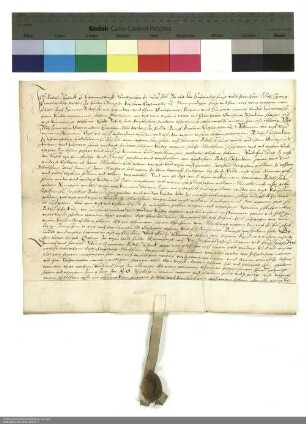Revers Rudolfs Schenck zu Schweinsberg bezüglich der Belehnung mit einem jährlichen Mannlehen von 13 Gulden durch Wolfgang [Dietrich von Eusigheim], Abt von Fulda
