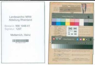 Entnazifizierung Heinz Metternich , geb. 19.05.1920 (Landarbeiter)