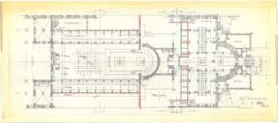 Döllgast, Hans; München; Basilika St. Bonifaz, Umplanung - Grundrisse