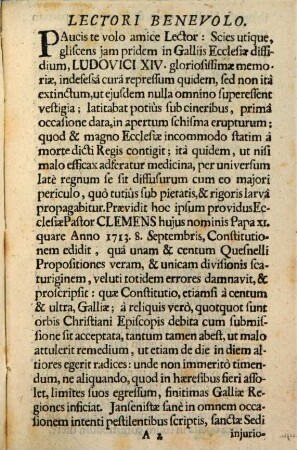 Compendium earum rerum quas scire oportet ad adquirandam perfectam cognitionem Constitutionis Unigenitus ...
