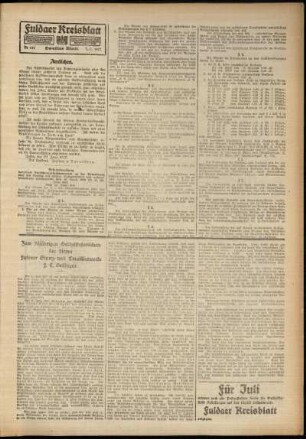 Zweite Ausgabe vom Samstag, den 07. Juli 1917.