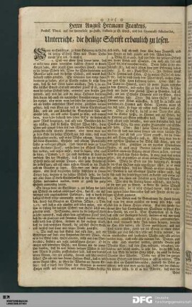 Unterricht, die heilige Schrift erbaulich zu lesen