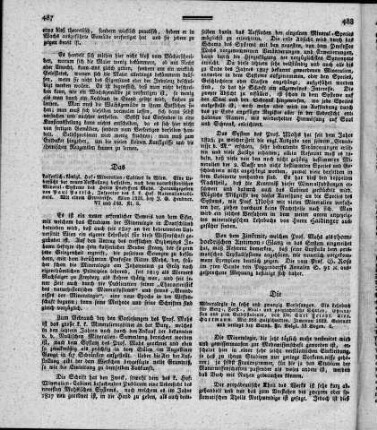 Das Kaiserlich-königliche Hof-Mineralien-Cabinet in Wien : eine Übersicht der neuen Aufstellung desselben, nach dem naturhistorischen Mineral-Systeme des Herrn Professors Mohs / Paul Partsch. - Wien : Heubner, 1828