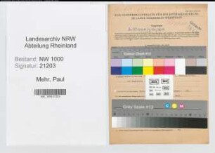 Entnazifizierung Paul Mehr, geb. 02.05.1902 (Polizeibeamter)