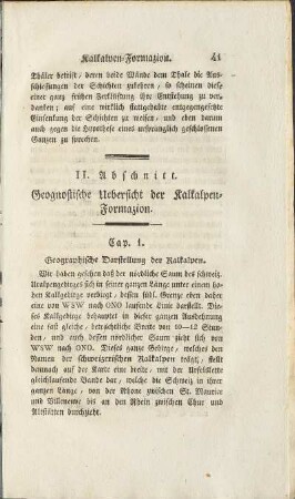 II. Abschnitt. Geognostische Uebersicht der Kalkalpen-Formazion.