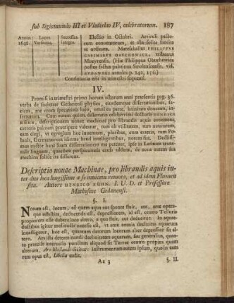 IV. Henrici Kühn, Descriptio novae Machinae, etc. - VII. Nova Litteraria Polonica.