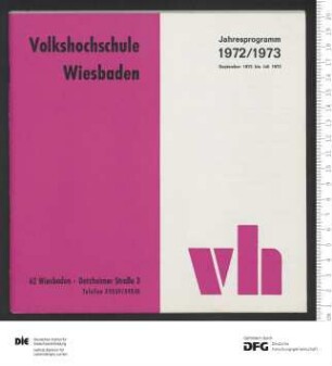 Programm Jahr 1972/1973