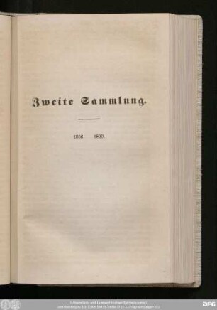 Zweite Sammlung. 1808. 1820.