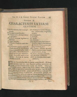 Sectio II. Characteres Externi Gentium.