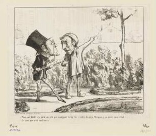 T’nez not’ maitr’ en voilà un p’tit...Blatt 11 der Folge "Croquis de Chasse", in: "Le Charivari", Paris 1853