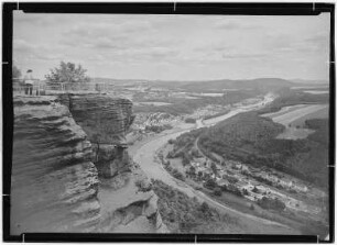 Blick vom Lilienstein nach Bad Schandau