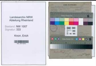 Entnazifizierung Erich Knorr , geb. 27.10.1897 (Stadtinspektor)