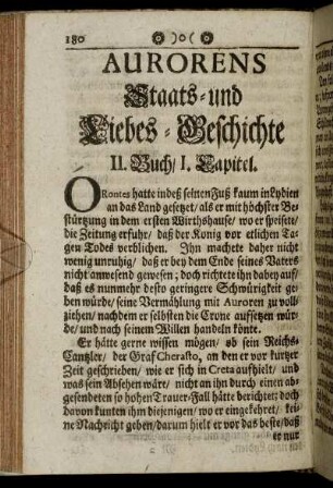 Aurorens Staats- und Liebes-Geschichte II. Buch.