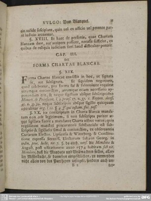 Cap. III. De Forma Chartae Blancae