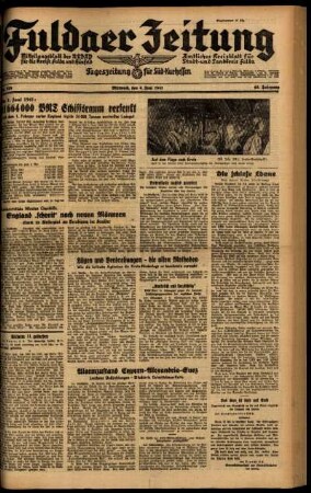 Ausgabe vom Mittwoch, den 04. Juni 1941.