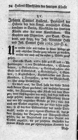 Werkstätte der heutigen Künste oder die neue Kunsthistorie. Bd.4.