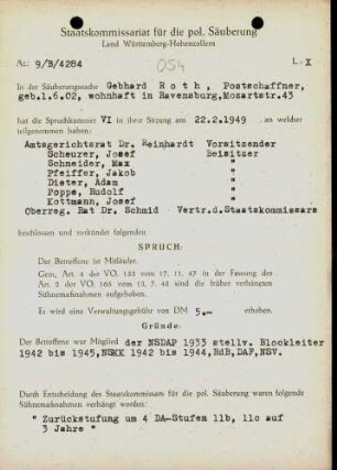 Roth, Gebhard