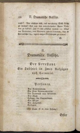 II. Dramatische Aufsätze.