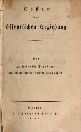 System der öffentlichen Erziehung