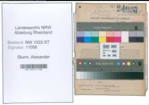 Entnazifizierung Alexander Sturm , geb. 26.06.1901 (Arzt)