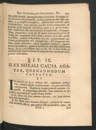 Tit. IX. Si Ex Noxali Causa Agatur, Quemadmodum Caveatur