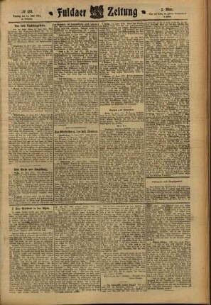Zweite Ausgabe vom Dienstag, den 13. Juni 1911.