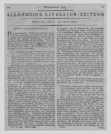 Adams, J.: Defense des constitutions américaines ... T. 1-2. Paris: Buisson 1792