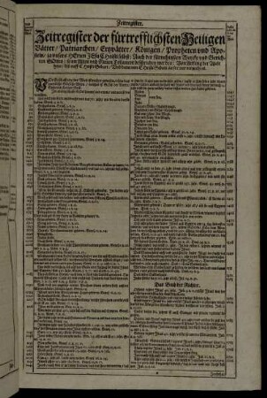 Zeitregister der fürtrefflichsten Heiligen Vätter [...]
