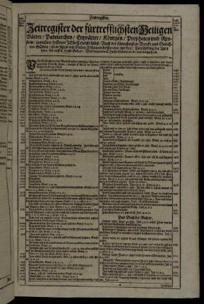 Zeitregister der fürtrefflichsten Heiligen Vätter [...]