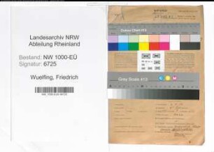 Entnazifizierung Friedrich Wuelfing, geb. 06.01.1906 (Elektriker)