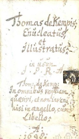 Thomas de Kempis enucleatus ...