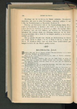 Schriftstellerische Arbeit.