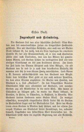 Gordon, der Held von Khartum : Ein Lebensbild. Mit Bildnis und Kartenskizze