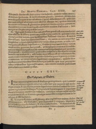 Caput XXIV. De Voluptate, & Dolore.