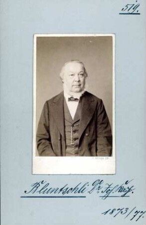 Bluntschli, Johann Kaspar, Nationalliberale