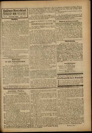 Zweite Ausgabe vom Samstag, den 22. März 1919.